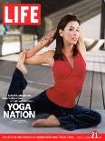 Actress Eva Longoria in One-legged Pigeon Yoga Pose, January 21, 2005-Andrew Southam-Photographic Print
