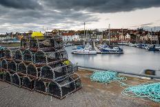 Sailing Boats and Crab Pots at Dusk in the Harbour at Anstruther, Fife, East Neuk-Andrew Sproule-Photographic Print
