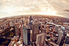 Aerial View of Downtown Sydney at Sunset, Australia.-Andrey Bayda-Photographic Print