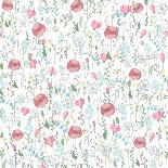 Retro Wild Flower Pattern-Andriy Lipkan-Art Print