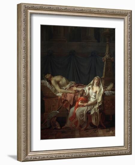 Andromache Mourns Hector, 1783-Jacques Louis David-Framed Giclee Print