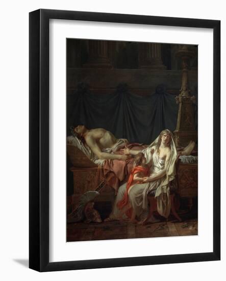 Andromache Mourns Hector, 1783-Jacques Louis David-Framed Giclee Print