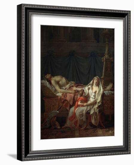 Andromache Mourns Hector, 1783-Jacques Louis David-Framed Giclee Print