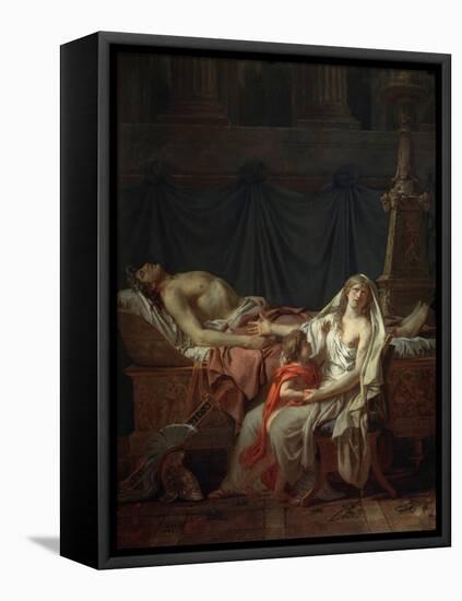 Andromache Mourns Hector, 1783-Jacques Louis David-Framed Premier Image Canvas