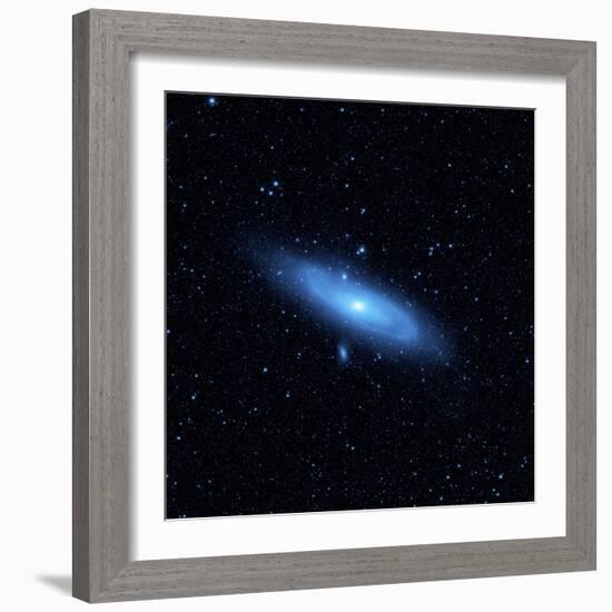 Andromeda Galaxy's Older Stellar Population in Blue-null-Framed Photographic Print