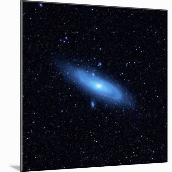Andromeda Galaxy's Older Stellar Population in Blue-null-Mounted Photographic Print