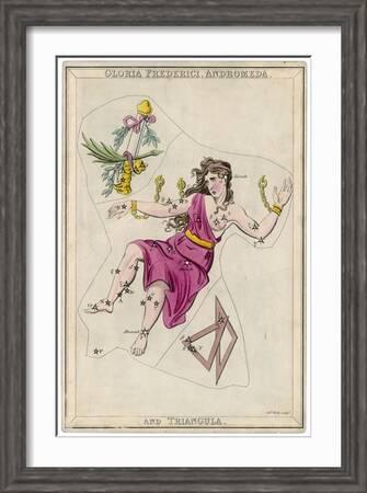 'Andromeda (Gloria Federici) in Chains Plus Triangles Constellation' Art  Print - Sidney Hall | Art.com