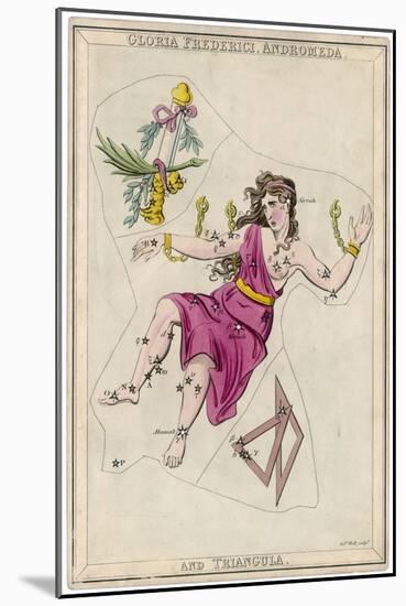 Andromeda (Gloria Federici) in Chains Plus Triangles Constellation-Sidney Hall-Mounted Art Print