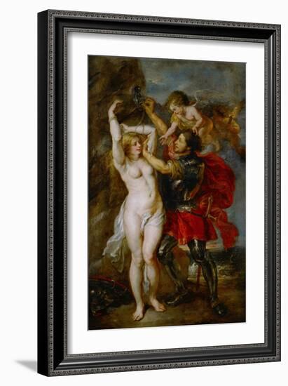 Andromeda Liberated by Perseus-Peter Paul Rubens-Framed Giclee Print