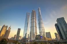 Skyscrapers of Lujiazui, Jin Mao Tower and Shanghai Tower, China-Andy Brandl-Photographic Print