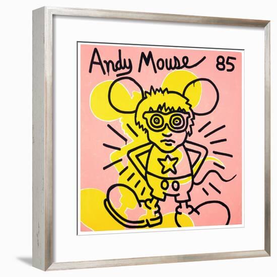 Andy Mouse 1985-Keith Haring-Framed Giclee Print