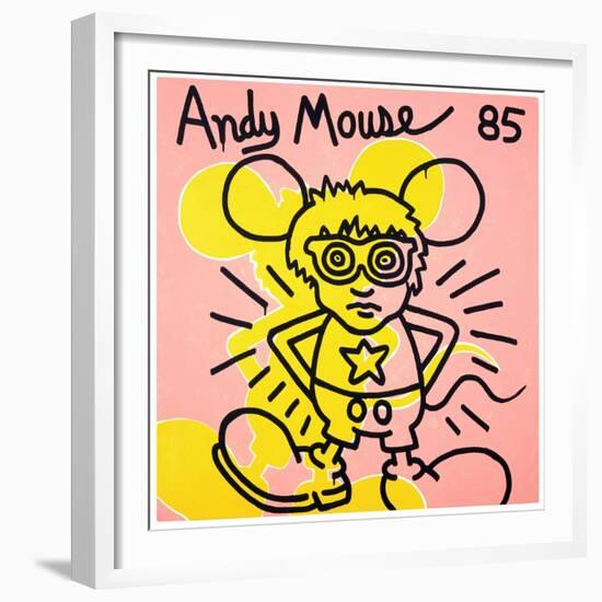 Andy Mouse 1985-Keith Haring-Framed Giclee Print