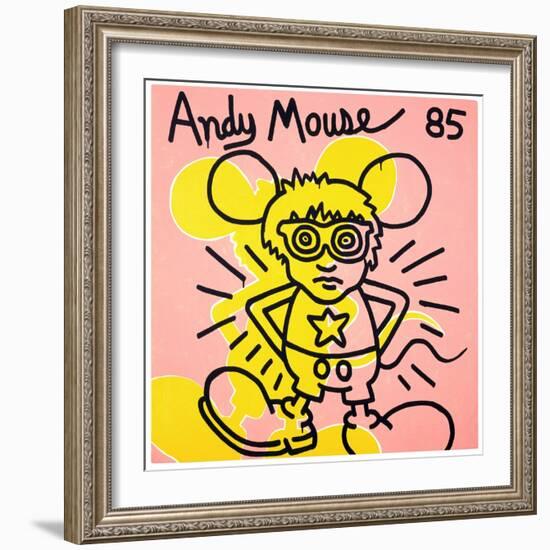 Andy Mouse 1985-Keith Haring-Framed Giclee Print