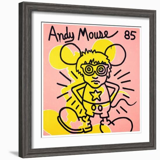 Andy Mouse 1985-Keith Haring-Framed Giclee Print