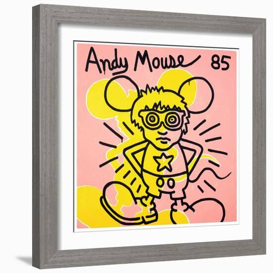 Andy Mouse 1985-Keith Haring-Framed Giclee Print