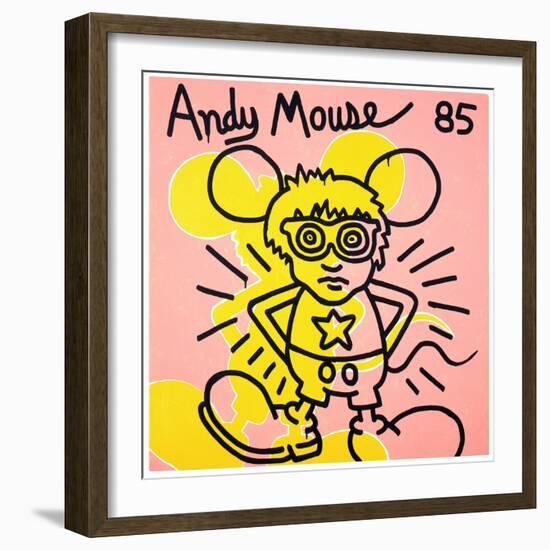 Andy Mouse 1985-Keith Haring-Framed Giclee Print