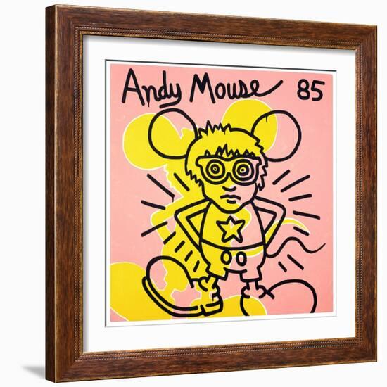 Andy Mouse 1985-Keith Haring-Framed Giclee Print