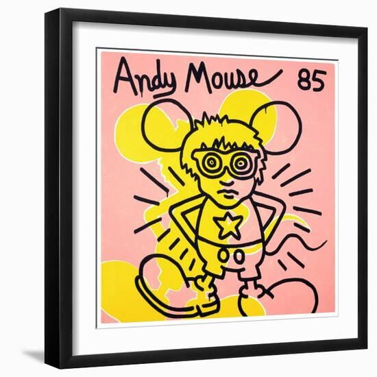 Andy Mouse 1985-Keith Haring-Framed Giclee Print