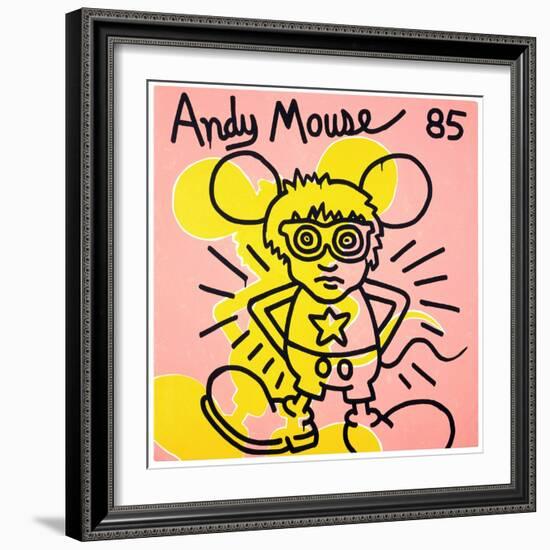 Andy Mouse 1985-Keith Haring-Framed Giclee Print