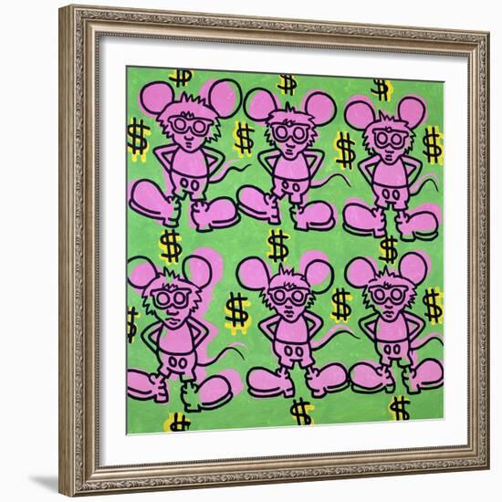 Andy Mouse 1985-Keith Haring-Framed Giclee Print