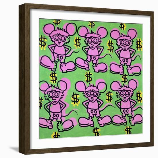 Andy Mouse 1985-Keith Haring-Framed Giclee Print