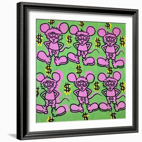 Andy Mouse 1985-Keith Haring-Framed Giclee Print