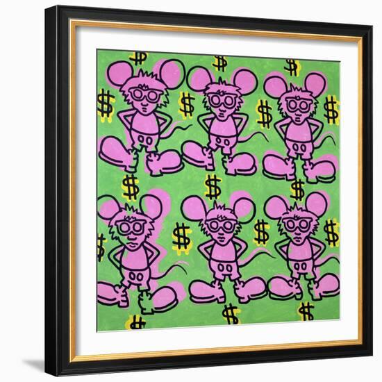 Andy Mouse 1985-Keith Haring-Framed Giclee Print