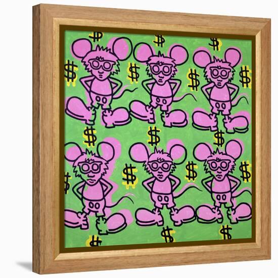 Andy Mouse 1985-Keith Haring-Framed Premier Image Canvas