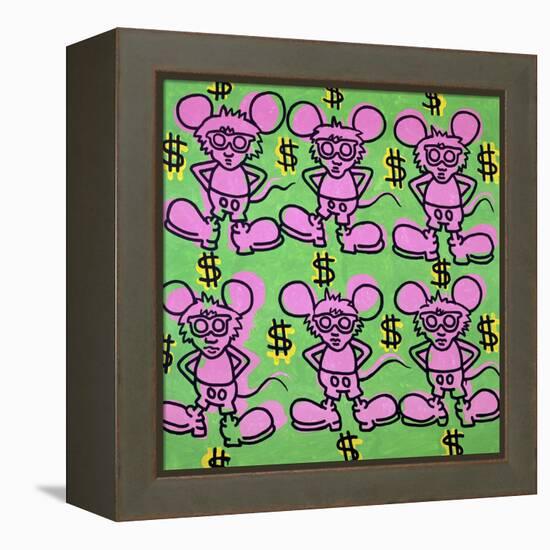 Andy Mouse 1985-Keith Haring-Framed Premier Image Canvas