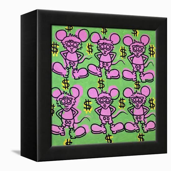 Andy Mouse 1985-Keith Haring-Framed Premier Image Canvas