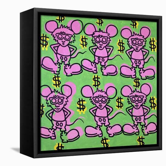 Andy Mouse 1985-Keith Haring-Framed Premier Image Canvas