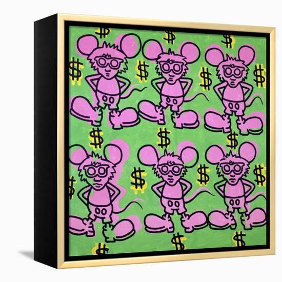 Andy Mouse 1985-Keith Haring-Framed Premier Image Canvas