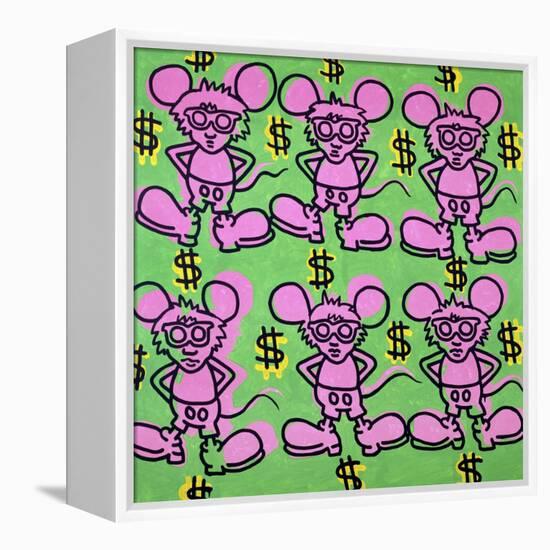 Andy Mouse 1985-Keith Haring-Framed Premier Image Canvas