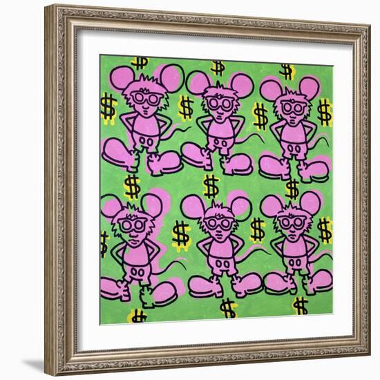 Andy Mouse 1985-Keith Haring-Framed Giclee Print