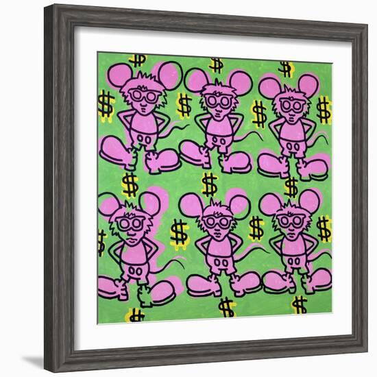 Andy Mouse 1985-Keith Haring-Framed Giclee Print