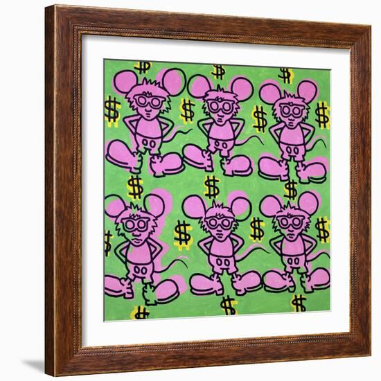 Andy Mouse 1985-Keith Haring-Framed Giclee Print