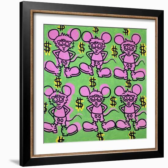 Andy Mouse 1985-Keith Haring-Framed Giclee Print