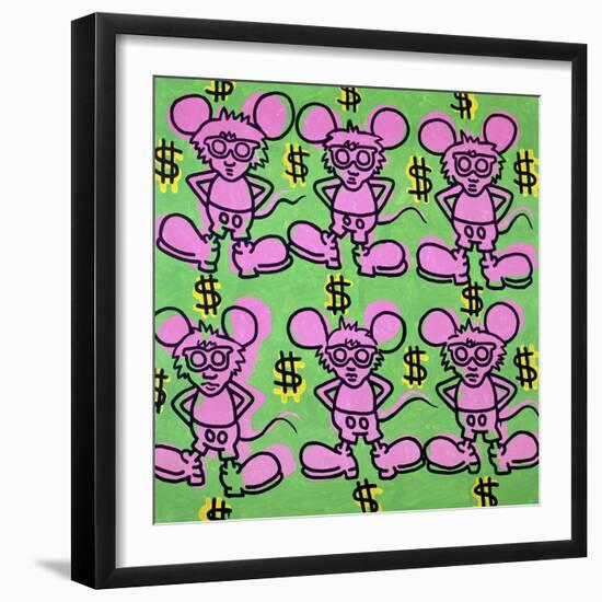 Andy Mouse 1985-Keith Haring-Framed Giclee Print