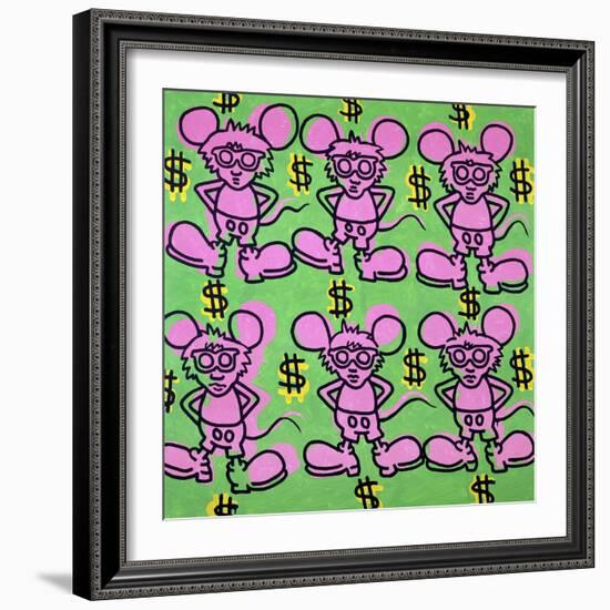 Andy Mouse 1985-Keith Haring-Framed Giclee Print