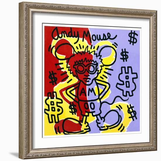 Andy Mouse 1985-Keith Haring-Framed Giclee Print