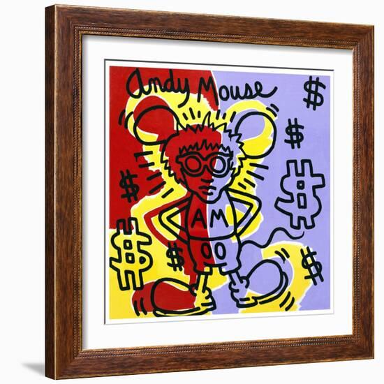 Andy Mouse 1985-Keith Haring-Framed Giclee Print