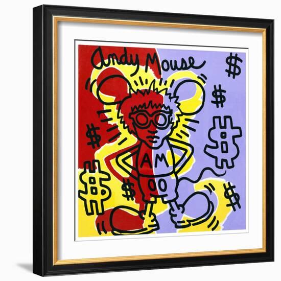 Andy Mouse 1985-Keith Haring-Framed Giclee Print