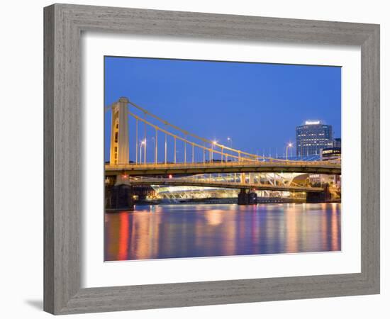 Andy Warhol Bridge (7th Street Bridge) over the Allegheny River, Pittsburgh, Pennsylvania, United S-Richard Cummins-Framed Photographic Print