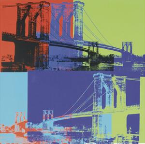 Brooklyn Bridge, c.1983 (Orange, Blue, Lime) by Andy Warhol