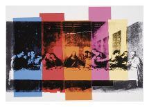 Four Dollar Signs, c.1982 (blue, red, orange, yellow)-Andy Warhol-Art Print