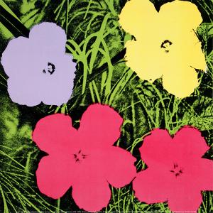 Flowers, c.1970 (1 Purple, c.1 Yellow, 2 Pink) by Andy Warhol