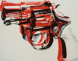 Gun, c.1981-82 (black and red on white) by Andy Warhol