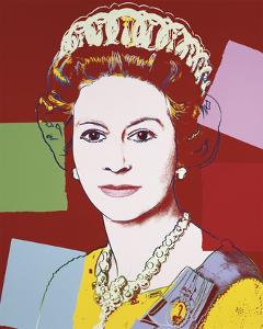 Reigning Queens: Queen Elizabeth II of the United Kingdom, 1985 (dark outline) by Andy Warhol