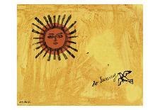 Sunset, 1972 (gold, blue)-Andy Warhol-Art Print