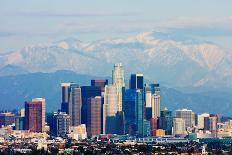 Los Angeles with Snowy Mountains in the Background-Andy777-Photographic Print